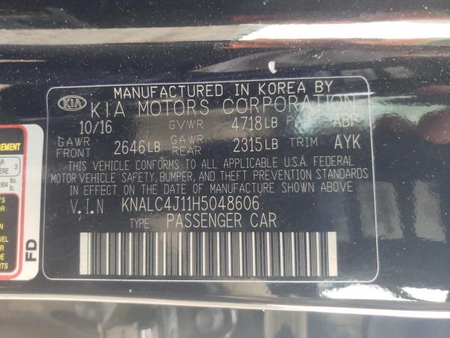 2017 KIA CADENZA PR - KNALC4J11H5048606