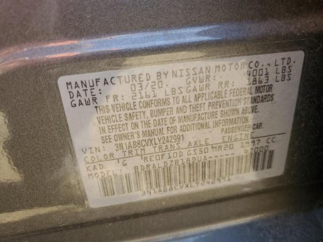 3N1AB8CVXLY242991 Nissan SENTRA SV