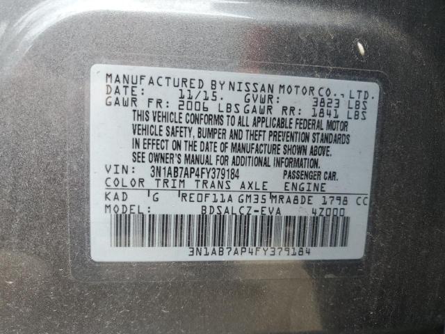 2015 NISSAN SENTRA S W 3N1AB7AP4FY379184