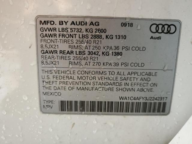 2018 AUDI SQ5 PRESTI WA1C4AFY3J2242317