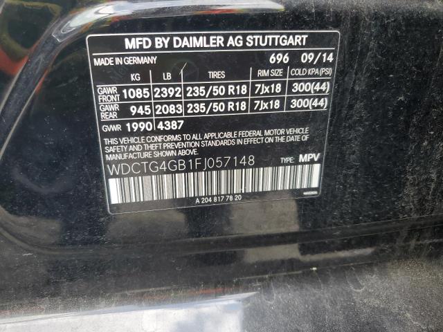 WDCTG4GB1FJ057148 Mercedes-Benz Gla 250 4matic