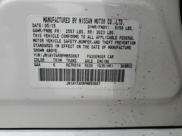 2015 INFINITI Q50 HYBRID - JN1AV7AR8FM850667