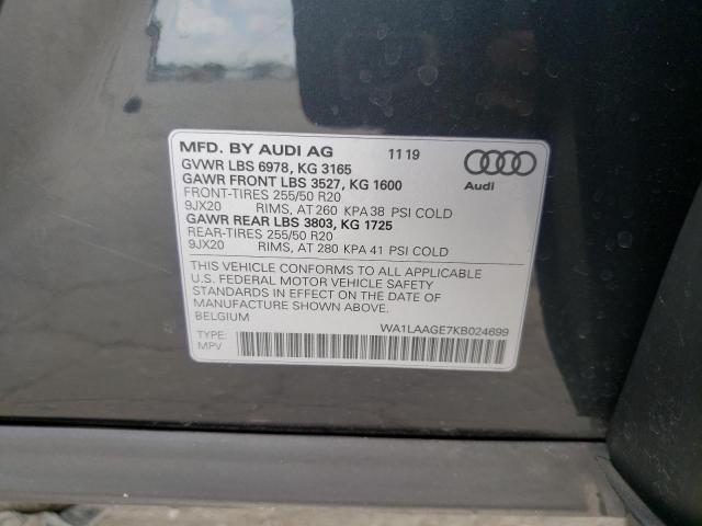 2019 AUDI E-TRON PRE - WA1LAAGE7KB024699