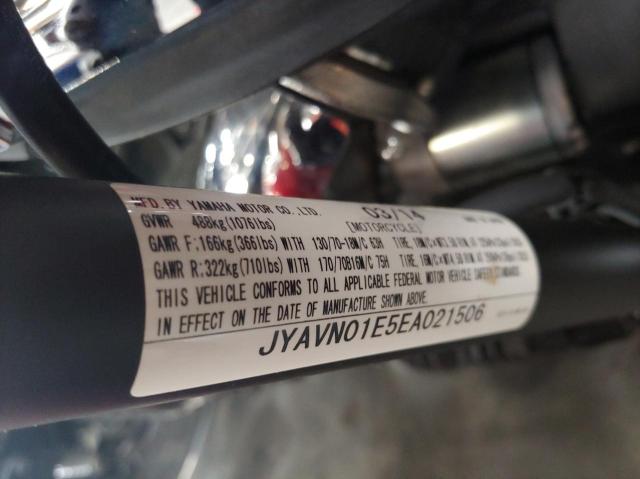 2014 YAMAHA XVS950 A JYAVN01E5EA021506