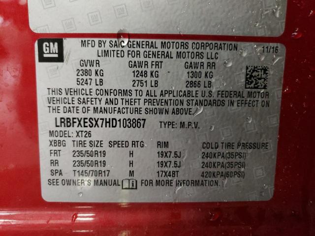 2017 BUICK ENVISION P - LRBFXESX7HD103867