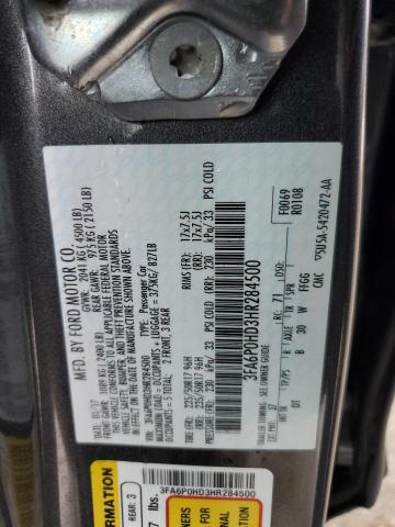 3FA6P0HD3HR284500 Ford FUSION SE