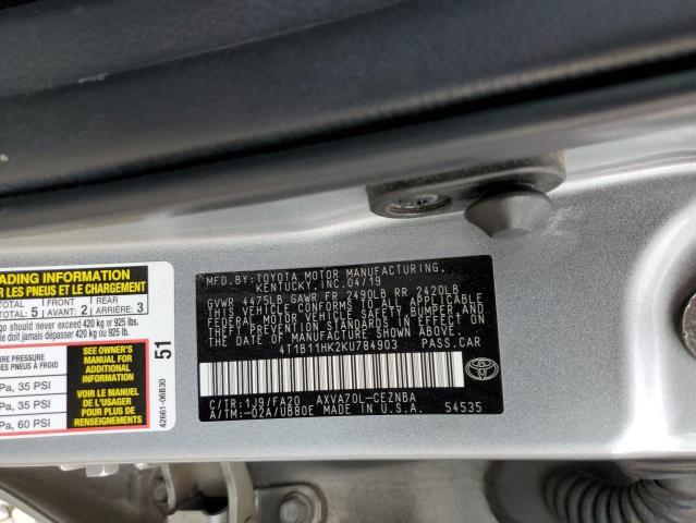 2019 TOYOTA CAMRY L/LE - 4T1B11HK2KU784903
