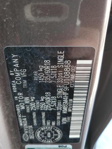 2015 HYUNDAI SANTA FE X - KM8SM4HF9FU108868