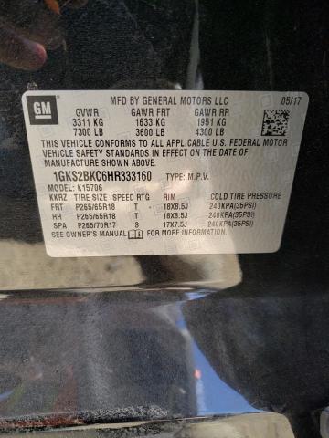 1GKS2BKC6HR333160 GMC YUKON SLT