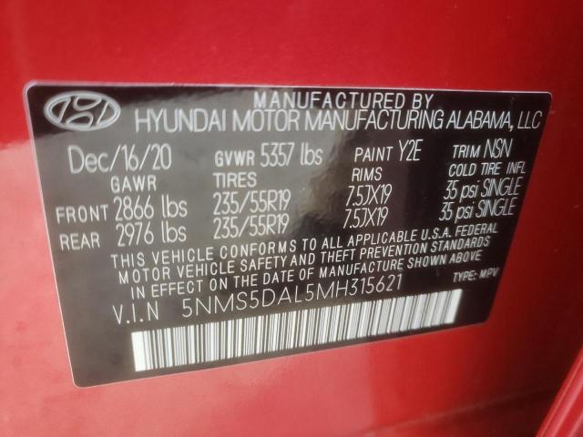 2021 HYUNDAI SANTA FE C 5NMS5DAL5MH315621