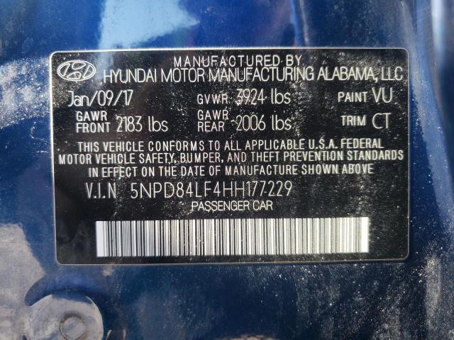2017 HYUNDAI ELANTRA 4D - 5NPD84LF4HH177229