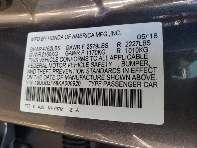 2019 ACURA TLX TECHNO - 19UUB3F68KA000920