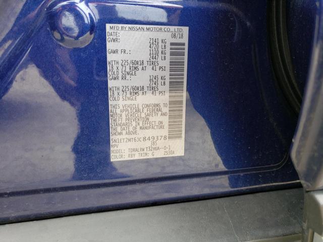 5N1ET2MT6JC849378 Nissan Rogue Sv Hybrid
