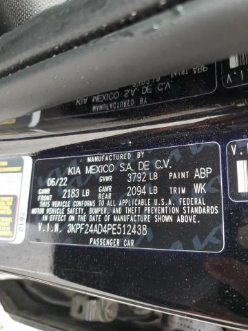 3KPF24AD4PE512438 KIA FORTE LX