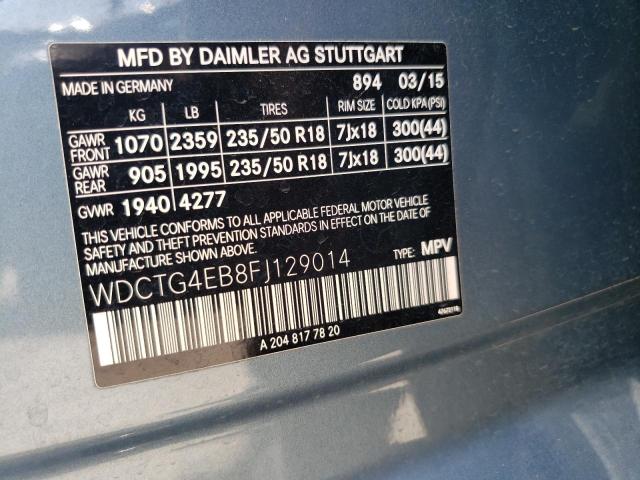 2015 MERCEDES-BENZ GLA 250 - WDCTG4EB8FJ129014