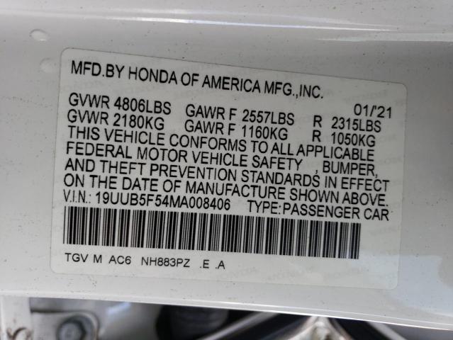 2021 ACURA TLX TECH A - 19UUB5F54MA008406