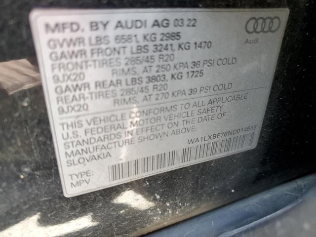 VIN WA1LXBF76ND014553 2022 Audi Q7, Premium Plus no.13