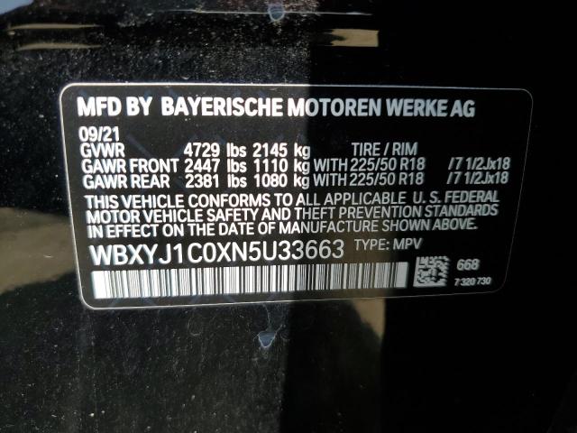 2022 BMW X2 XDRIVE2 - WBXYJ1C0XN5U33663