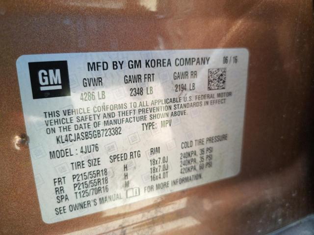 KL4CJASB5GB723382 Buick Encore
