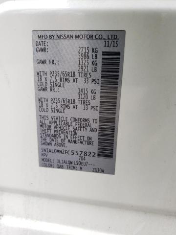 5N1AL0MN2FC557822 Infiniti QX60