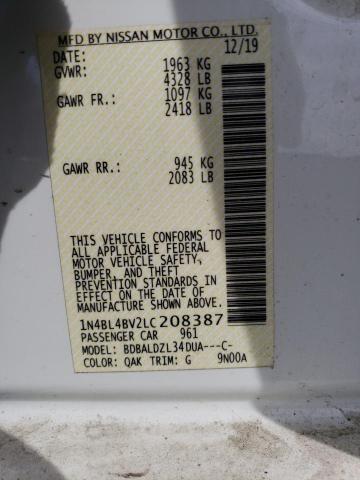 2020 NISSAN ALTIMA S - 1N4BL4BV2LC208387