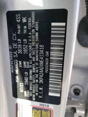 3KPA24ADXME413418 KIA RIO LX