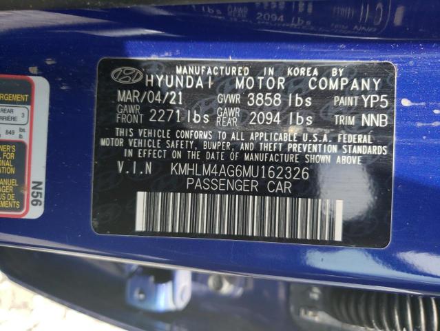 KMHLM4AG6MU162326 Hyundai Elantra SE 10