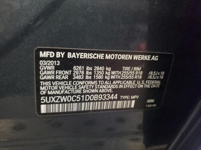 VIN 5UXZW0C51D0B93344 2013 BMW X5, Xdrive35D no.13