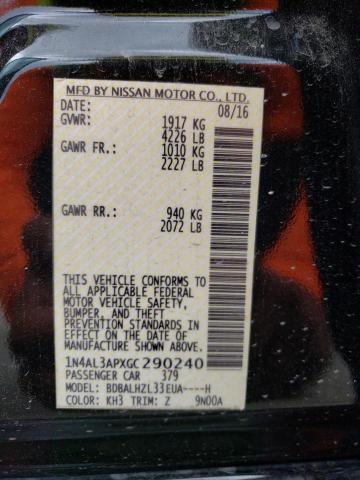 2016 NISSAN ALTIMA 2.5 - 1N4AL3APXGC290240