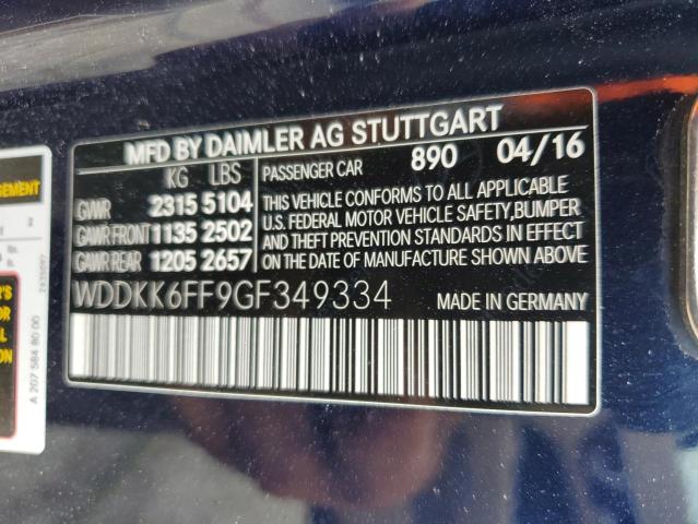 2016 MERCEDES-BENZ E 400 - WDDKK6FF9GF349334