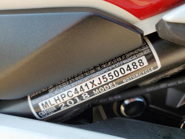 2018 HONDA CBR500 R MLHPC441XJ5500488