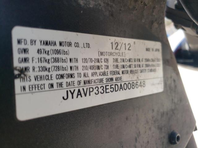 2013 YAMAHA XVS1300 CU JYAVP33E5DA008648