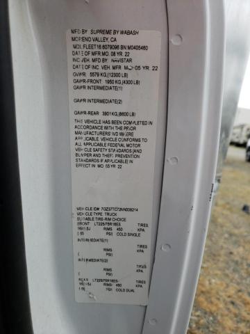 2022 GMC SAVANA CUT 7GZ37TC72NN008214