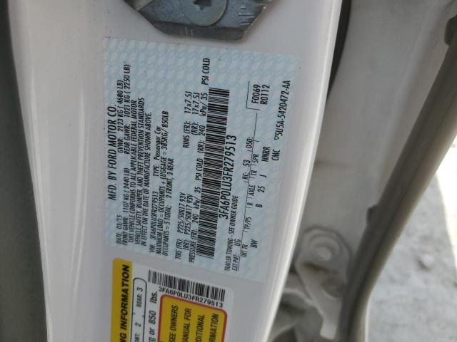 3FA6P0LU3FR279513 Ford Fusion Se Hybrid