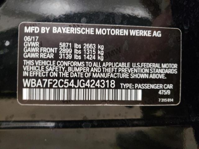WBA7F2C54JG424318 BMW 750 Xi
