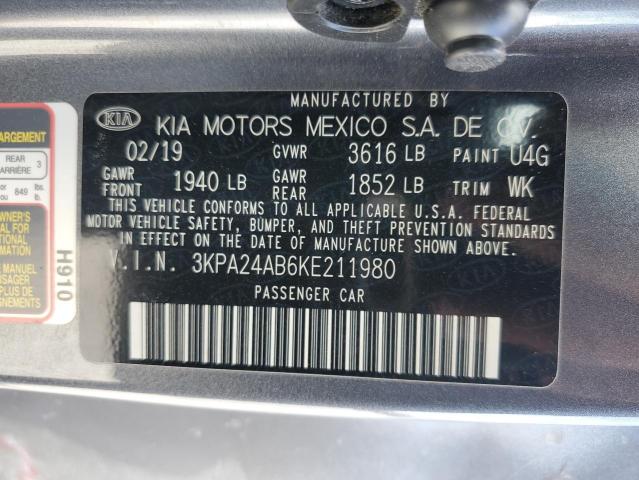 3KPA24AB6KE211980 KIA RIO S