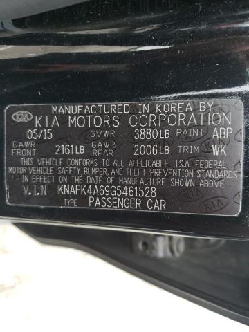 KNAFK4A69G5461528 KIA FORTE LX