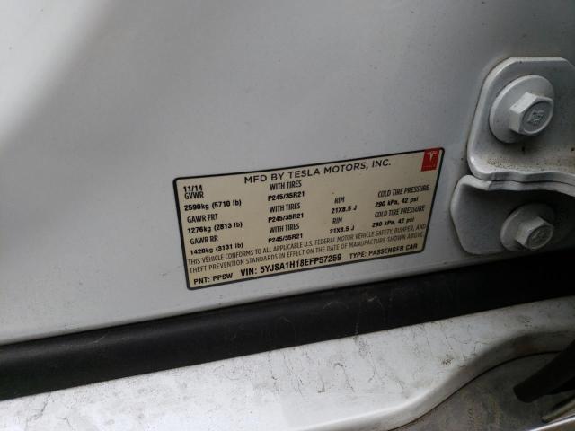 5YJSA1H18EFP57259 Tesla MODEL S