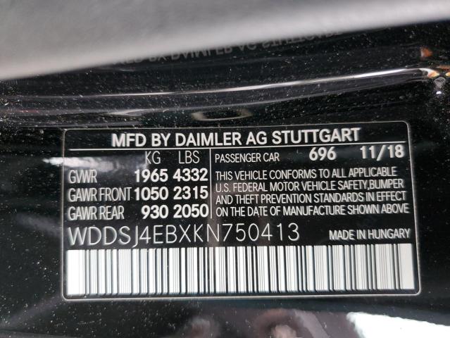 WDDSJ4EBXKN750413 Mercedes-Benz CLA 250
