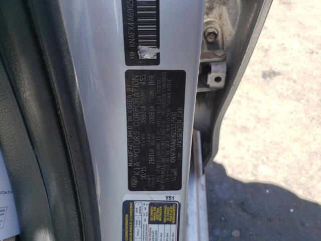 KNAFX4A69G5537900 KIA FORTE LX