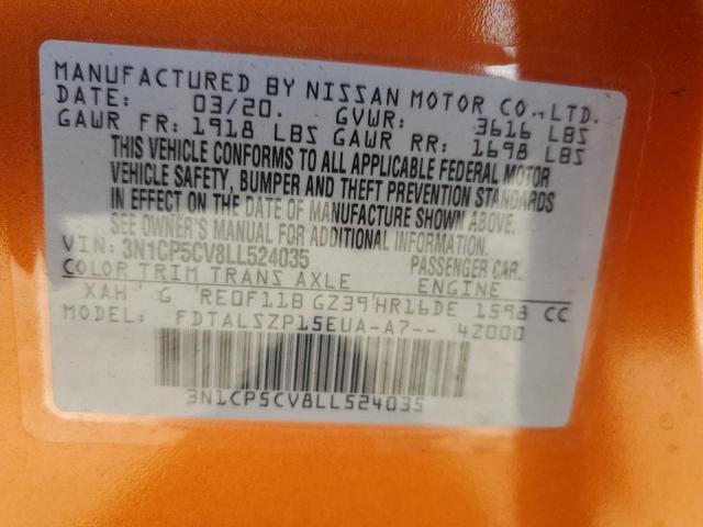 2020 NISSAN KICKS SV - 3N1CP5CV8LL524035