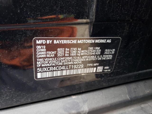 5UXCR4C04LLT19229 BMW X5 Sdrive 40i