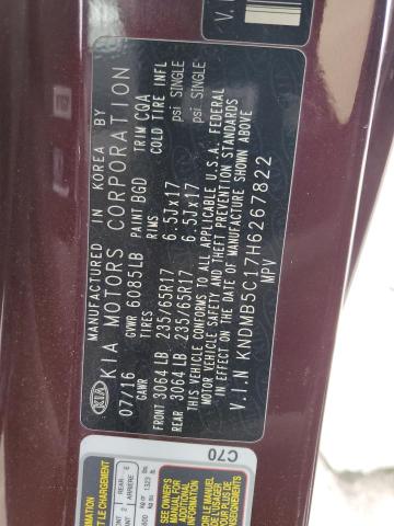 KNDMB5C17H6267822 KIA SEDONA LX