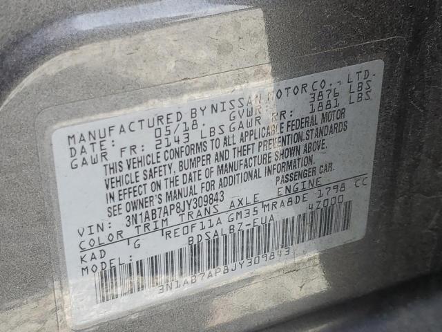 3N1AB7AP8JY309843 Nissan SENTRA S