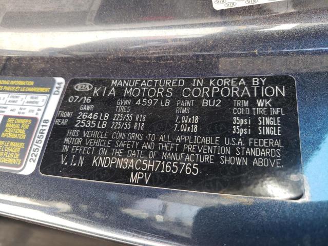 KNDPN3AC5H7165765 KIA Sportage Ex