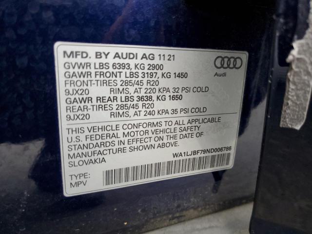 VIN WA1LJBF79ND006786 2022 Audi Q7, Premium Plus no.13