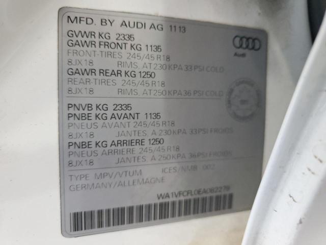 VIN WA1VFCFL0EA082279 2014 Audi A4, Prestige no.12