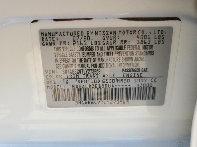 3N1AB8CV7LY273969 Nissan SENTRA SV