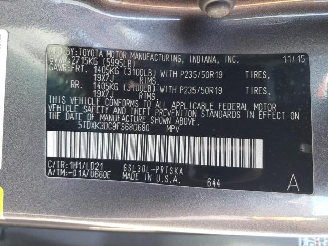 2015 TOYOTA SIENNA SPO - 5TDXK3DC9FS680680