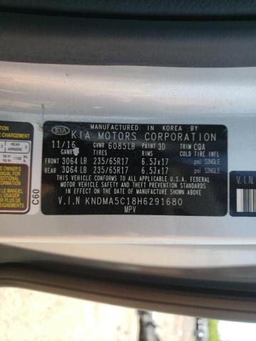 2017 KIA SEDONA L - KNDMA5C18H6291680